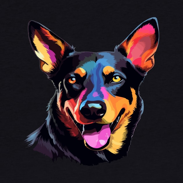 Australian Kelpie Smiling by JH Mart